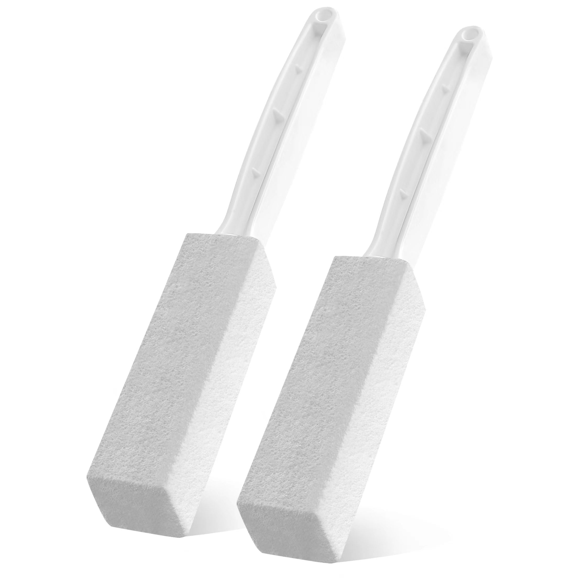 UNOD White Cleaning Pumice Stone with Handleï¼ŒRemoving Hard Water