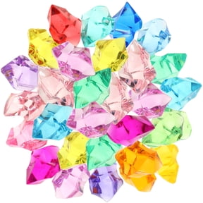 Soimiss Realistic Plastic Crystal Rocks, Assorted Colors, for Decor, 1Pack