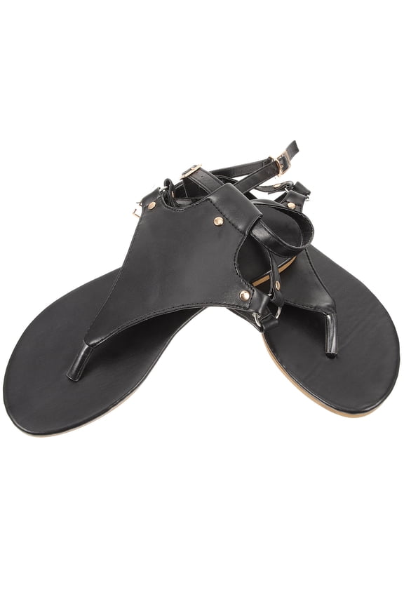 UNOMOR 1 Pair of Stylish Beach Footwear Non Skid Sandals Artificial PU for Women Shopping