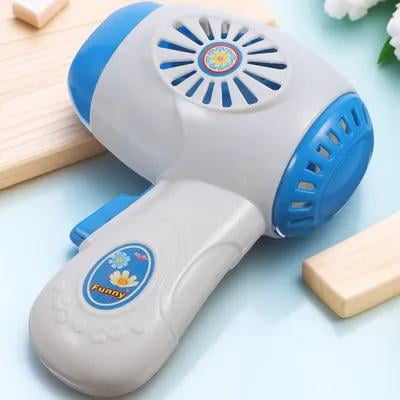 UNOMOR 1 Pc Hair Dryer Plaything Blue Plastic for Kids Strengthens Hand Eye Coordination