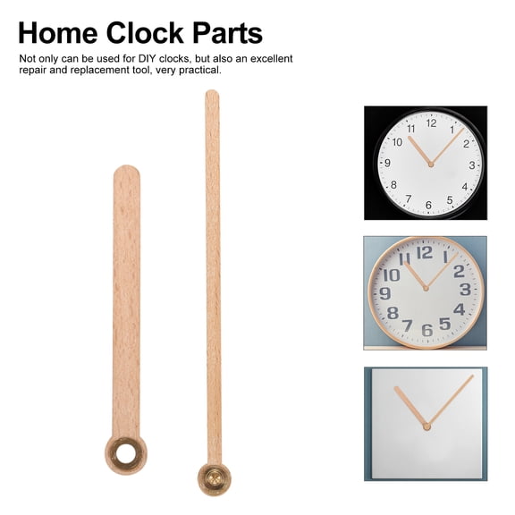 Soimiss 1Set Classic Chocolate Wooden Clock Pointer for DIY Clock Repair