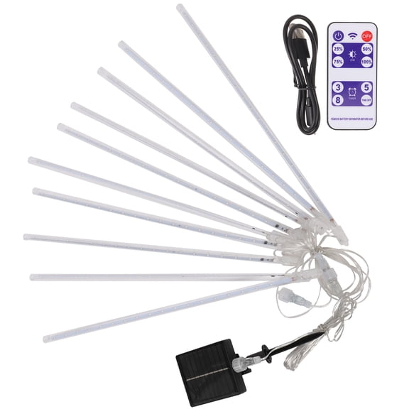 Soimiss 1 Set ng Lights Solar Operated Outdoor Tube Lights for Christmas Decoration Blue