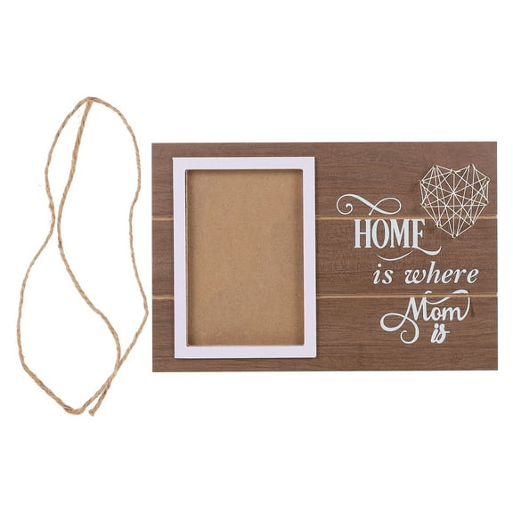 UNOMOR 1 Set Photo Frame for Mom Brown Wood DIY String Art for Mother's Day Celebration