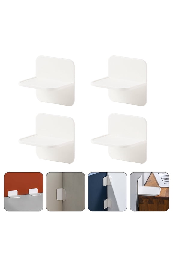 1 Set Practical Cabinet Fixer Anti Tip Bracket Cabinet Stabilizer White for Home Safety