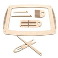 thumbnail image 1 of Soimiss 1Set Durable Wooden Knitting Loom Kit for Beginners with Weaving Sticks Beige, 1 of 8