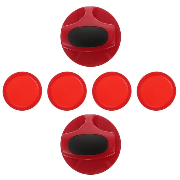 UNOMOR 1 Set of Air Hockey Red Plastic Gliding Action for Friends