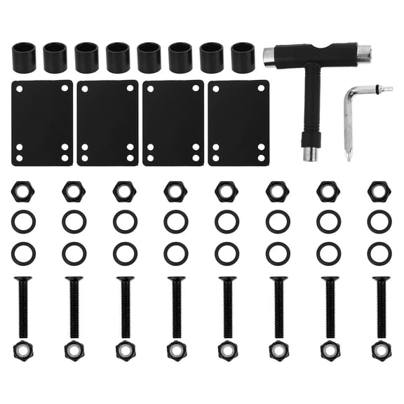 UNOMOR 1 Set of Skateboard Parts Black PU Skateboard Maintenance Accessories