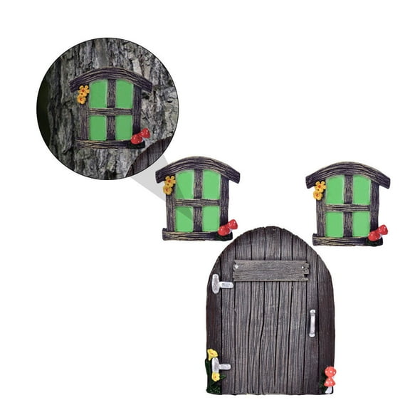 UNOMOR 1 Set of Tree Garden Decor Black Resin Tree Faces for Family Yard Decor