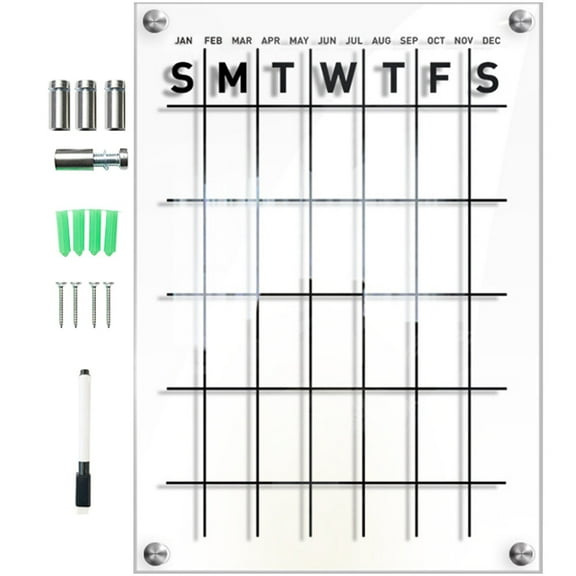 UNOMOR 1 Set of Weekly Schedule Whiteboard Dry Erase Board Transparent for Note Taking in Store
