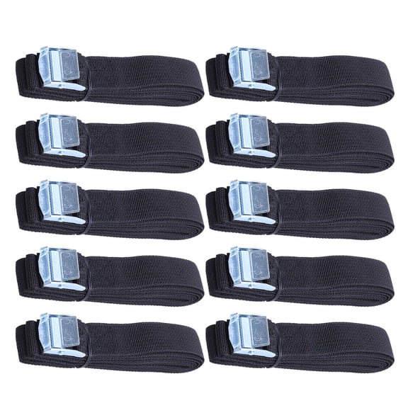 UNOMOR 10 Pcs Trailer Tie Down Straps made from Nylon Quick Release for Transportation and Travel Black