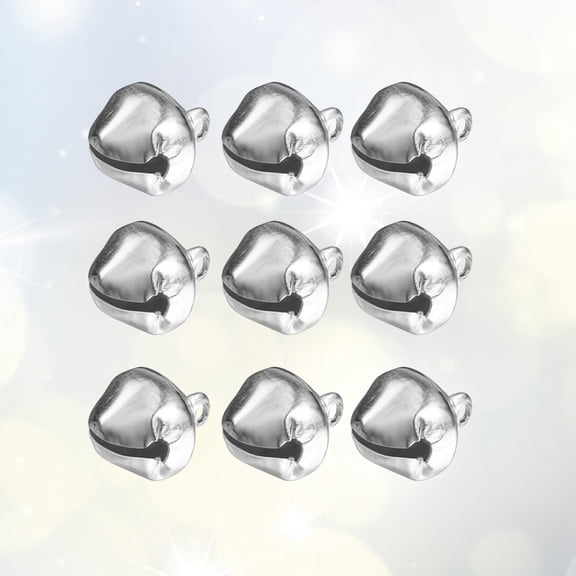 UNOMOR 100pcs Hanging Bell Ornaments Silver Metal Jingle Bell Decoration for Christmas Celebrations