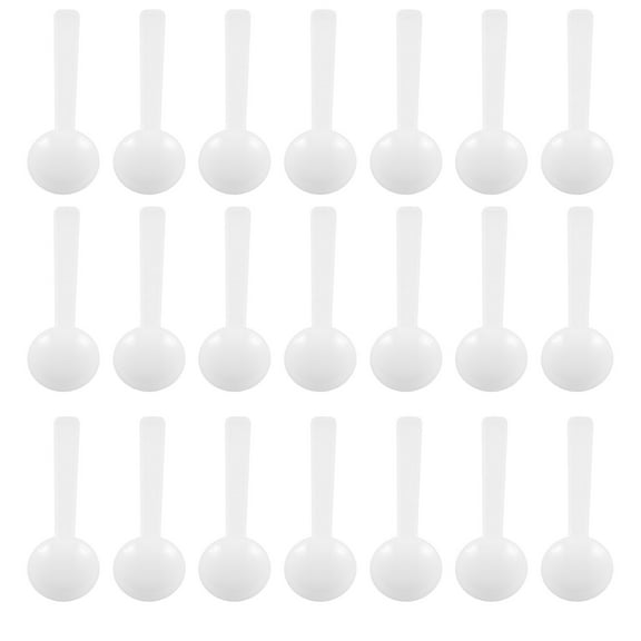 Soimiss Laboratory Plastic Spoon, White, Compact Design, High-Temperature Resistant, 100Pcs