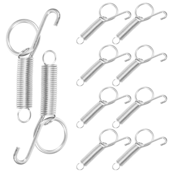 Soimiss 10Pcs Silver Cage Door Fixed Hook Spring Hanger for Easy Installation and Long Use
