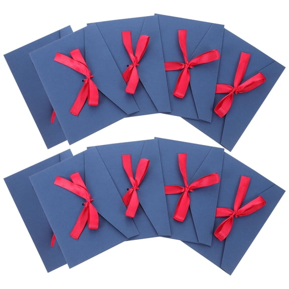 Soimiss 10Pcs Postcard Envelope Blue Thickened Decorative Envelope for Greeting and Message Cards