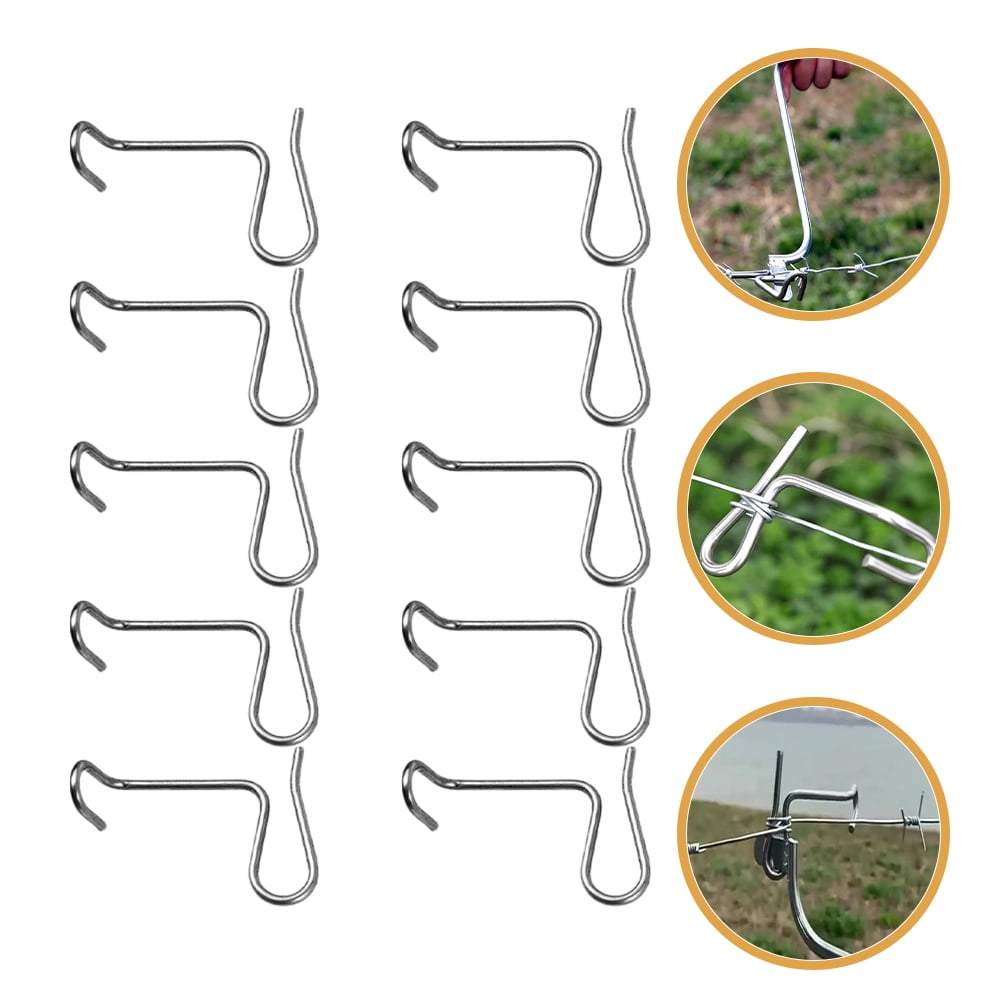 UNOMOR 10Pcs Barbed Wire Fence Tightening Tool Wire Clamp for Fence