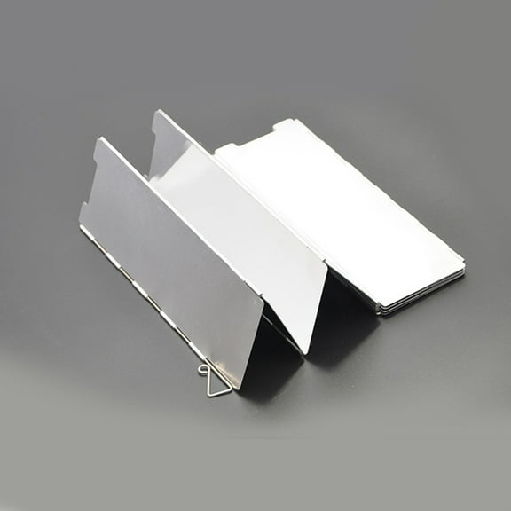 UNOMOR 10Pcs Camping Stove Wind Guard Protective Shield Aluminium Alloy Foldable for Hiking
