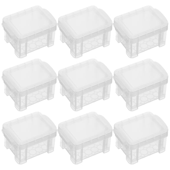 Soimiss 10pcs Bead Storage Box with Lid Dust-proof Plastic Storage for General Users