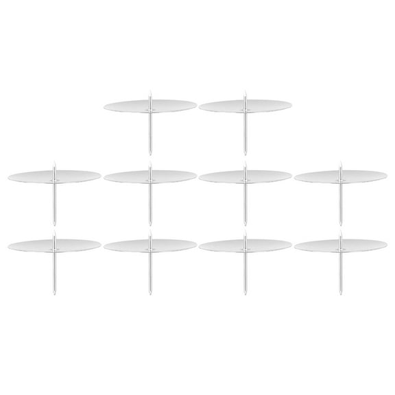 Soimiss Festivals Candlestick Inserts Metal Candle Plugs 10Pcs