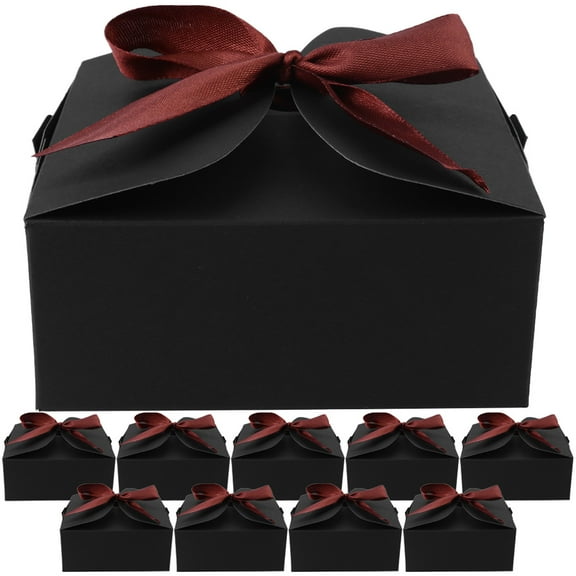 UNOMOR 10pcs Box Present Wrapping Box Elegant Present Cases For Home With Ribbon For Parties And Special Occasions