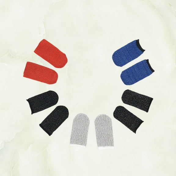 UNOMOR 10pcs Fingertip Cover for Screen Finger Cots Finger Protectors Ultra-thin Random Color for Touch Sensitivity