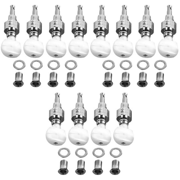 Soimiss 12 pcs Banjo Machine Heads Tuning Pegs Tuners Keys with 4 Bushings for Banjo