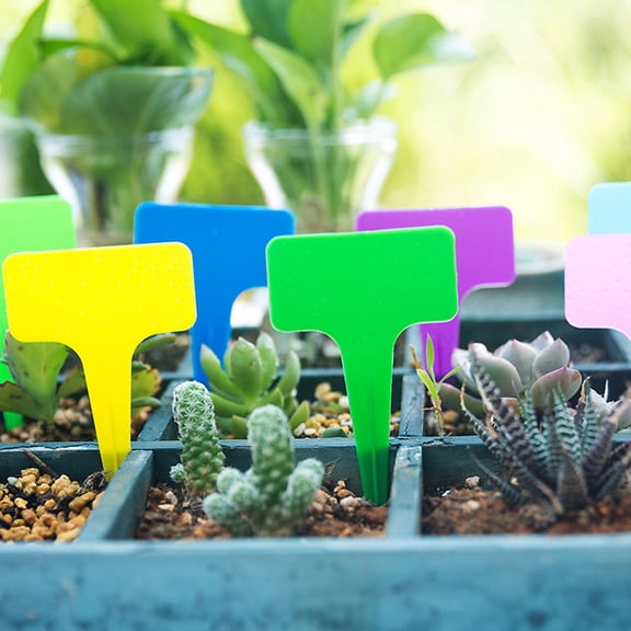 Soimiss 120Pcs DIY Sign Post Fence Plant Labels with Waterproof Thicken PP Material for Durable Garden Use