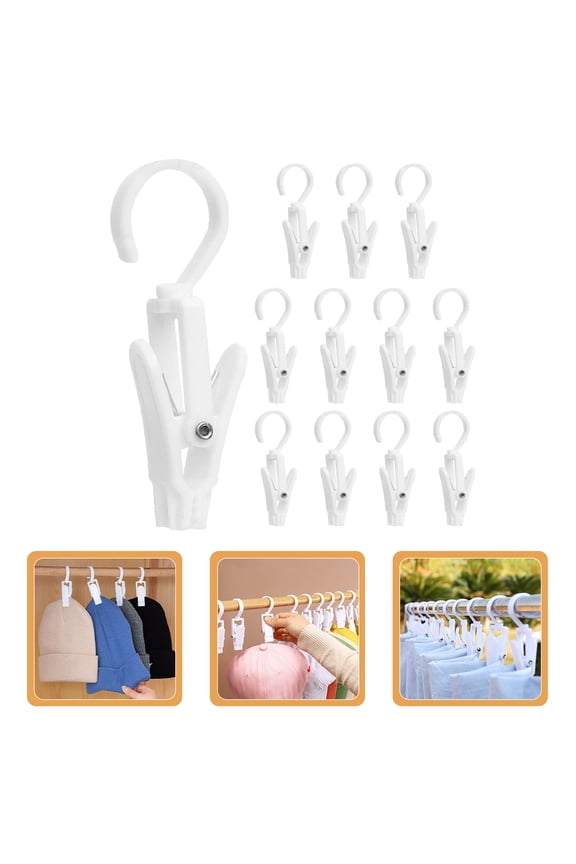 Clips for Clothes Hat Clips Plastic 12pcs