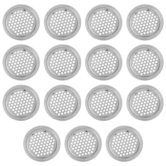 Soimiss 15Pcs Stainless Steel Circular Air Vent Silver Round Air Vent Hole for Ventilation Needs