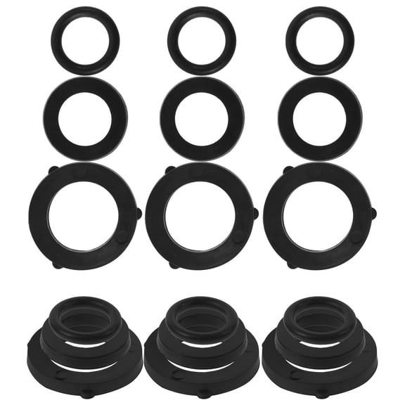 Soimiss Gasket for Spray Hose O-Ring Rubber Washers Black 18Pcs Wear-Resistant