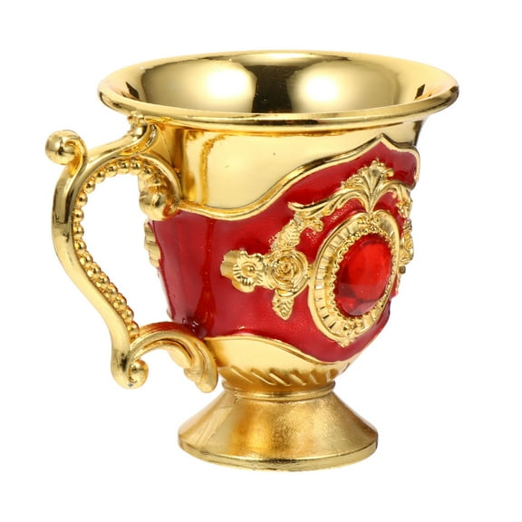 UNOMOR 1Pack Fancy Tea Cup Zinc Alloy Drinking Unique Drinking Cup For Restaurant