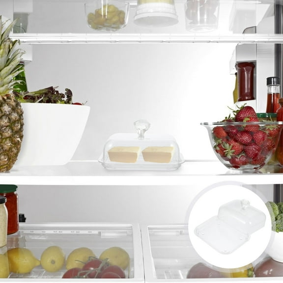 Soimiss 1Pc Transparent Butter Holder for Desserts Snacks and Butter Storage