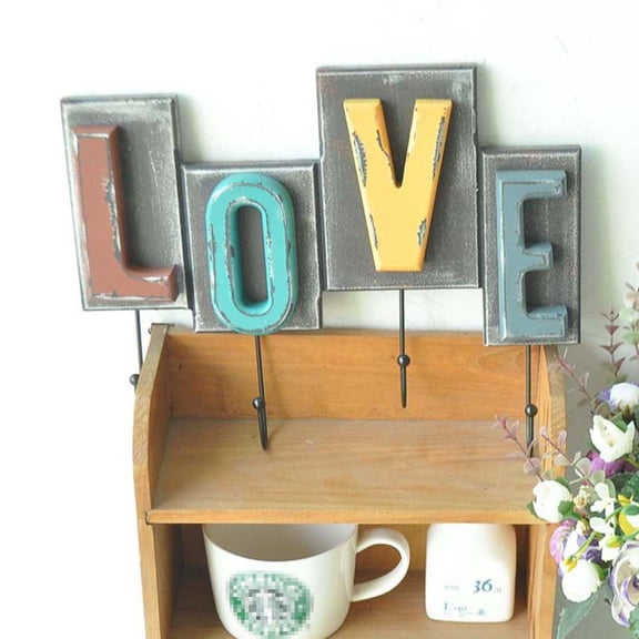 UNOMOR 1Pc Wood Towel Hook Sky-blue Hanging for Kitchen Wall Organizer Decorators