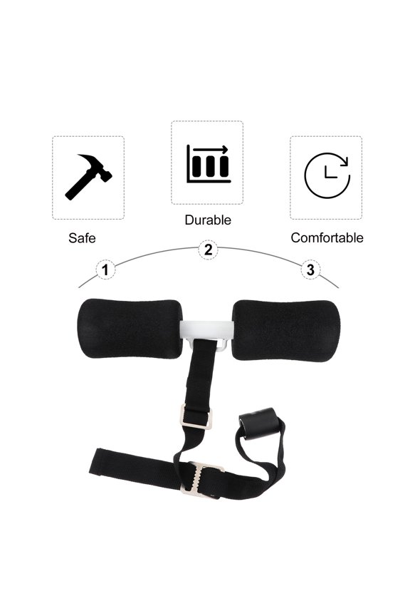 1Pc Iron Sit Up Bar Black Abdominal Trainer Compact Space Saving for Home Fitness