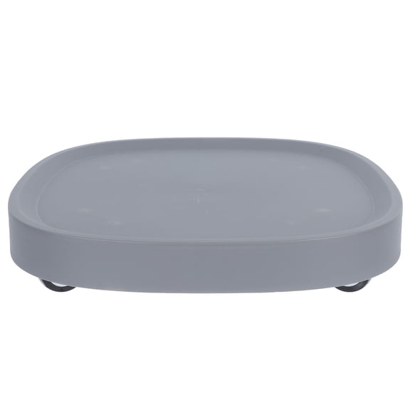 Soimiss 1Pc Mobile Flowerpot Tray Thick Plastic Vase Rack with Smooth Wheels for Indoor Plants