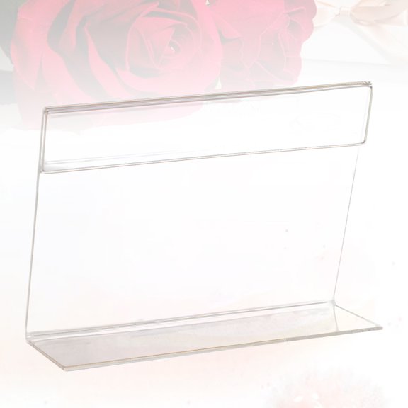 Soimiss 20Pcs Acrylic Price Tag Display Holder Clear Stand for Retail Store and Mall Use