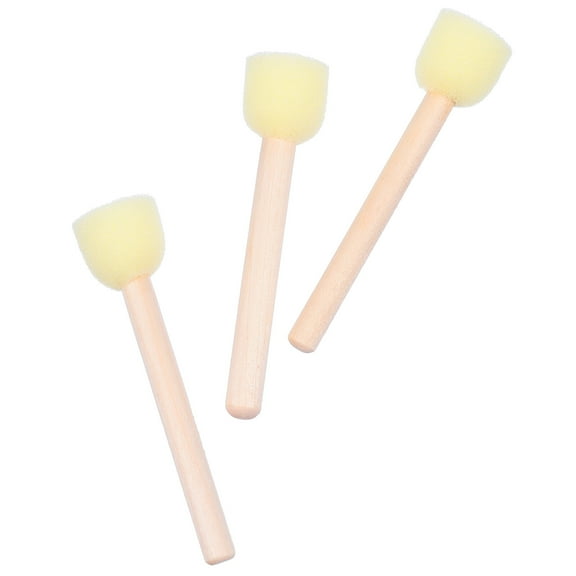 UNOMOR 20Pack Sponge Paint Applicators with Round Shape in Yellow for Graduation Art Projects