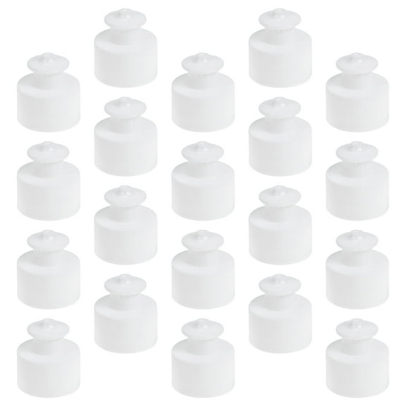 Soimiss 20Pcs Portable White Bottle Lids with Push Pull Design for Sports Water Bottles