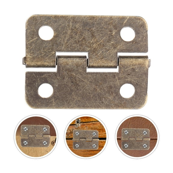 Soimiss 1Set Vintage Metal Hinges for Furniture Smooth Operation Chest Door Replacement