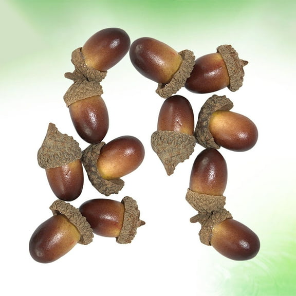 UNOMOR 20Set Acorn Decor Nuts Decorative for Christmas Festival Events