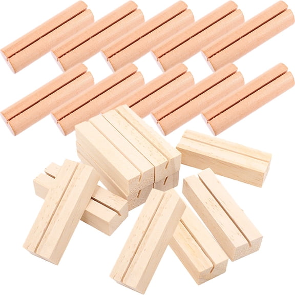 Soimiss Rustic Wood Menu Stands for Party and Event Decoration 20Pcs