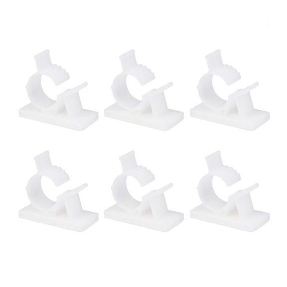 Soimiss 20Pcs Plastic Cable Clips with Adjustable Lock Design for Fixing Earphone TV Computer Wires