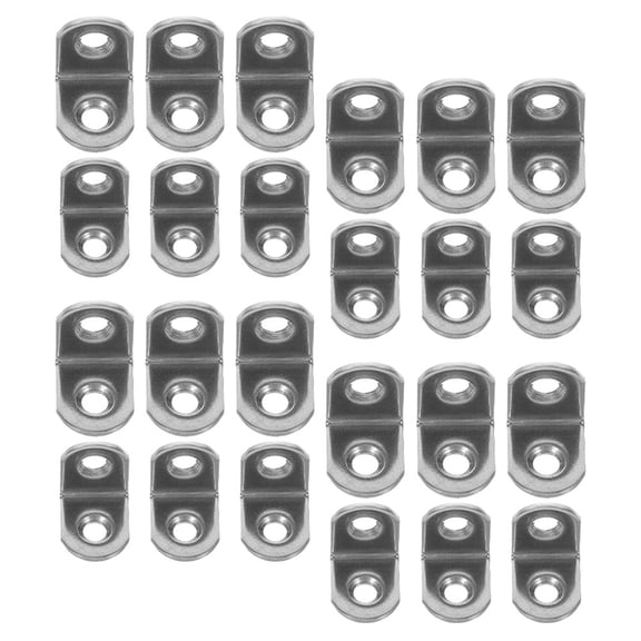 UNOMOR 24Pcs Floating Shelves Brackets L Shaped For Furniture Assembly Tasks