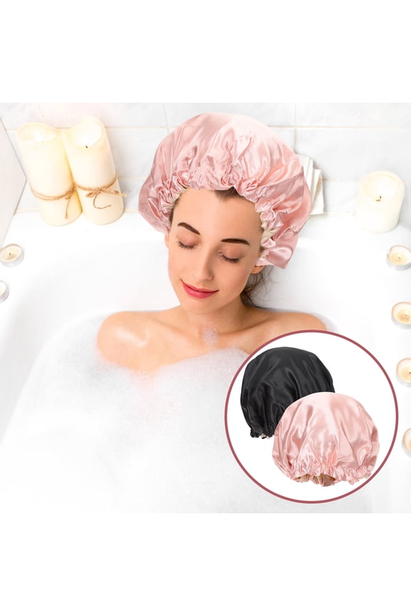 UNOMOR 2Pack Adjustable Sleeping Bonnets with Satin for Women for Comfortable Sleep