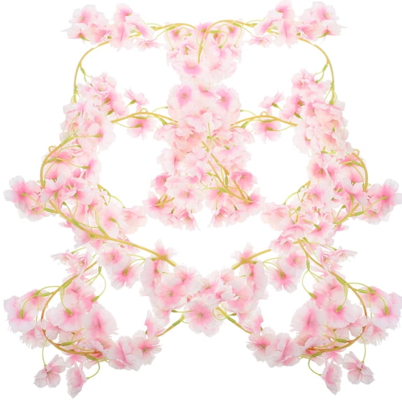 UNOMOR 2Pack Flower Garland with Flexible Rod Artificial Cherry Blossom for Valentine's Day Wreath