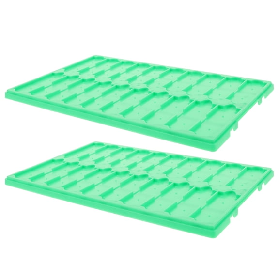 Soimiss 2Pcs Laboratory Microscope Slide Storage Holder Plastic Slide Stand Light Green