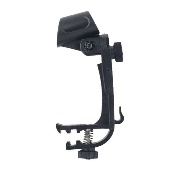 Soimiss 2Pcs Adjustable Shockproof ABS Microphone Drum Clips Easy Mount for Drum Kits