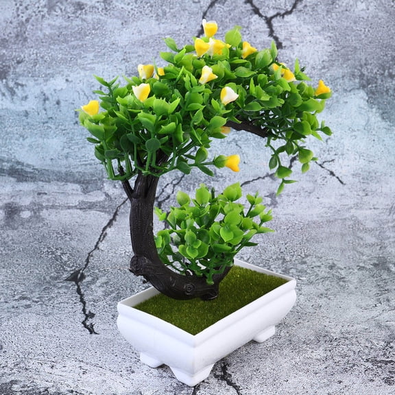 UNOMOR 2Pcs Faux Bonsai Plastic Trees for Home Decoration and School Decor