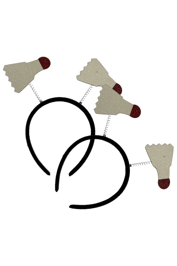 2Pcs Sport Themed Party Headband Badminton Design Comfortable Hair Hoops Multi Color