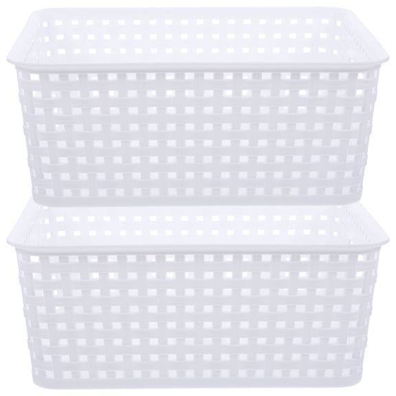 Soimiss Compartment Storage Boxes Storage PP Organization Kitchen Sundries Study 2Pcs