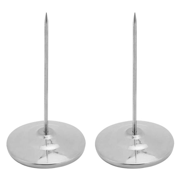 Soimiss 2pcs Order Ticket Holder Menu Fork for Cafe Restaurant Silver Stainless Steel